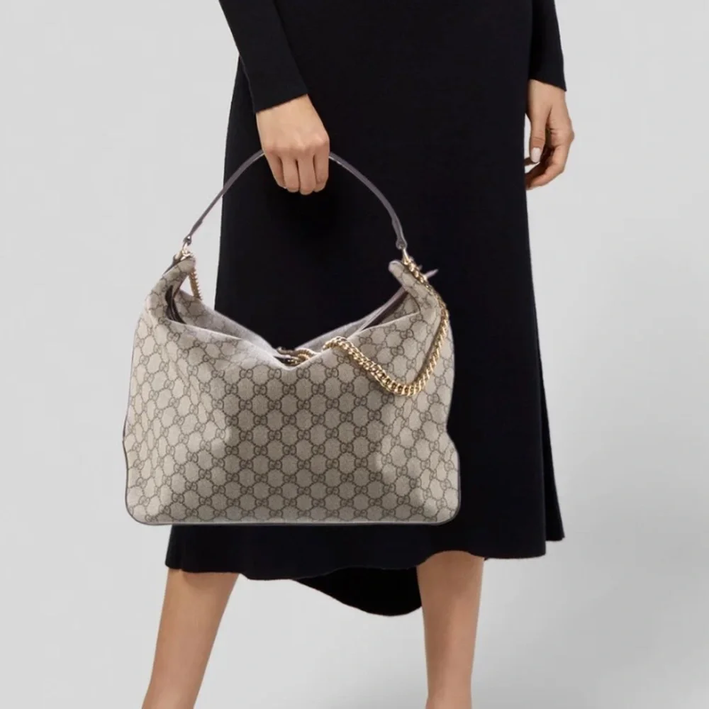 Gucci Chain Hobo GG Coated Canvas